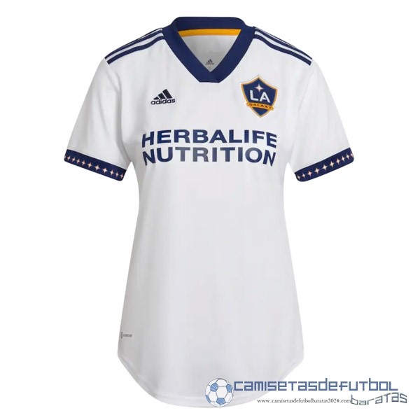 Casa Camiseta Mujer Los Angeles Galaxy Equipación 2022 2023 Blanco