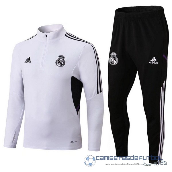 Chandal Niños Real Madrid Equipación 2022 2023 Blanco II Negro