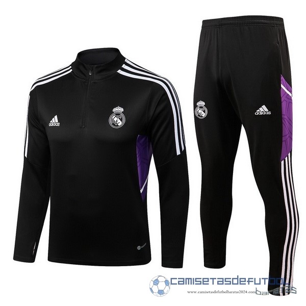 Chandal Niños Real Madrid Equipación 2022 2023 Negro Purpura