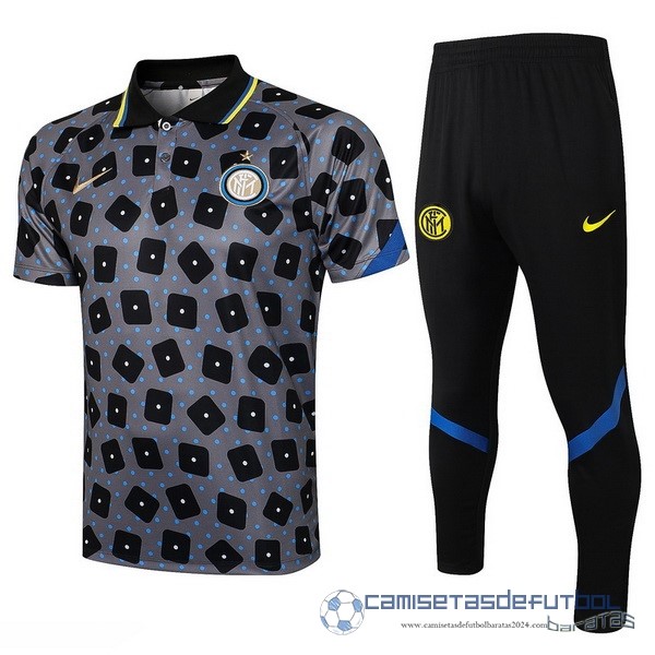 Conjunto Completo Polo Inter Milán Equipación 2021 2022 Gris Negro