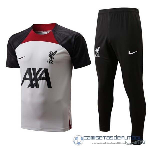 Entrenamiento Conjunto Completo Liverpool Equipación 2022 2023 Blanco Negro Rojo