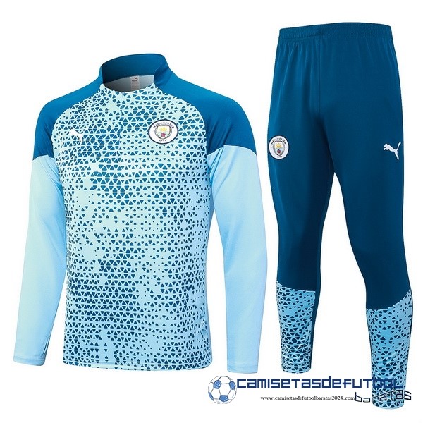 PUMA Conjunto Completo Sudadera Entrenamiento Manchester City Equipación 2023 2024 Azul I Claro