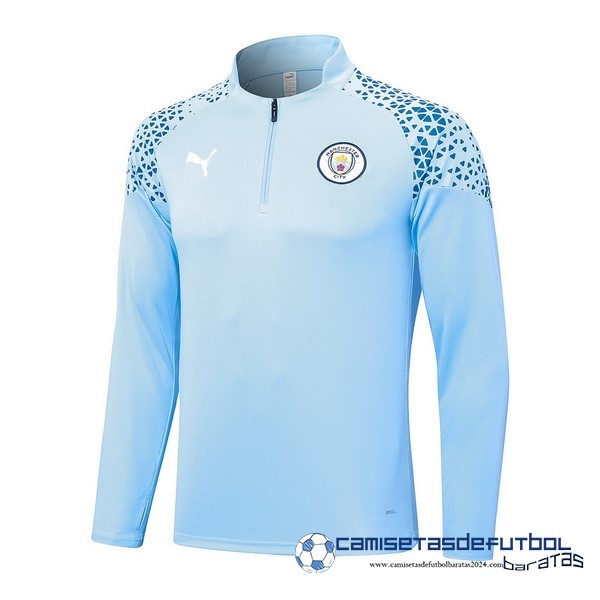 PUMA Sudadera Entrenamiento Manchester City Equipación 2023 2024 Azul Claro