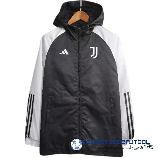 Rompevientos Juventus Equipación 2023 2024 Negro I Blanco