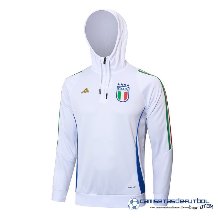 Chaqueta Con Capucha Italia Equipación 2024 Blanco