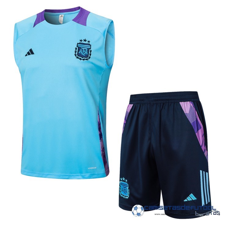 Entrenamiento Sin Mangas Conjunto Completo Argentina Equipación 2024 Azul Negro Purpura