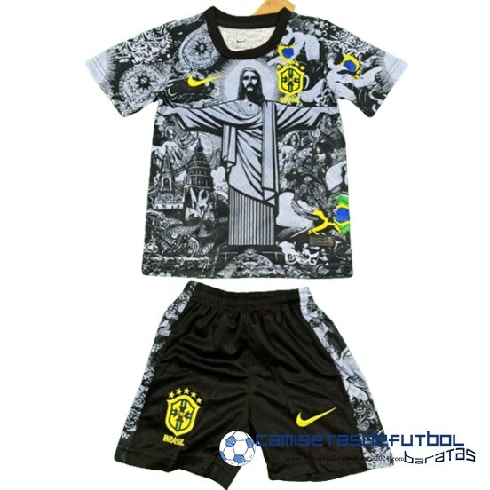 Especial Conjunto De Niños Brasil Equipación 2024 Gris