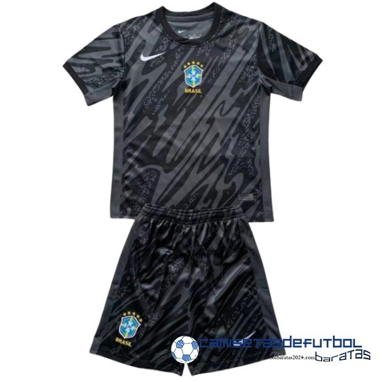 Portero Conjunto De Hombre Brasil Equipación 2024 Negro