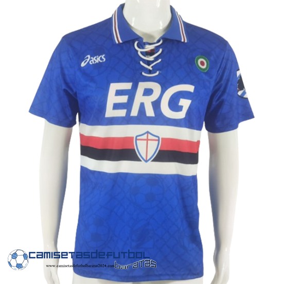 Casa Camiseta Sampdoria Retro 1994 1995 Azul