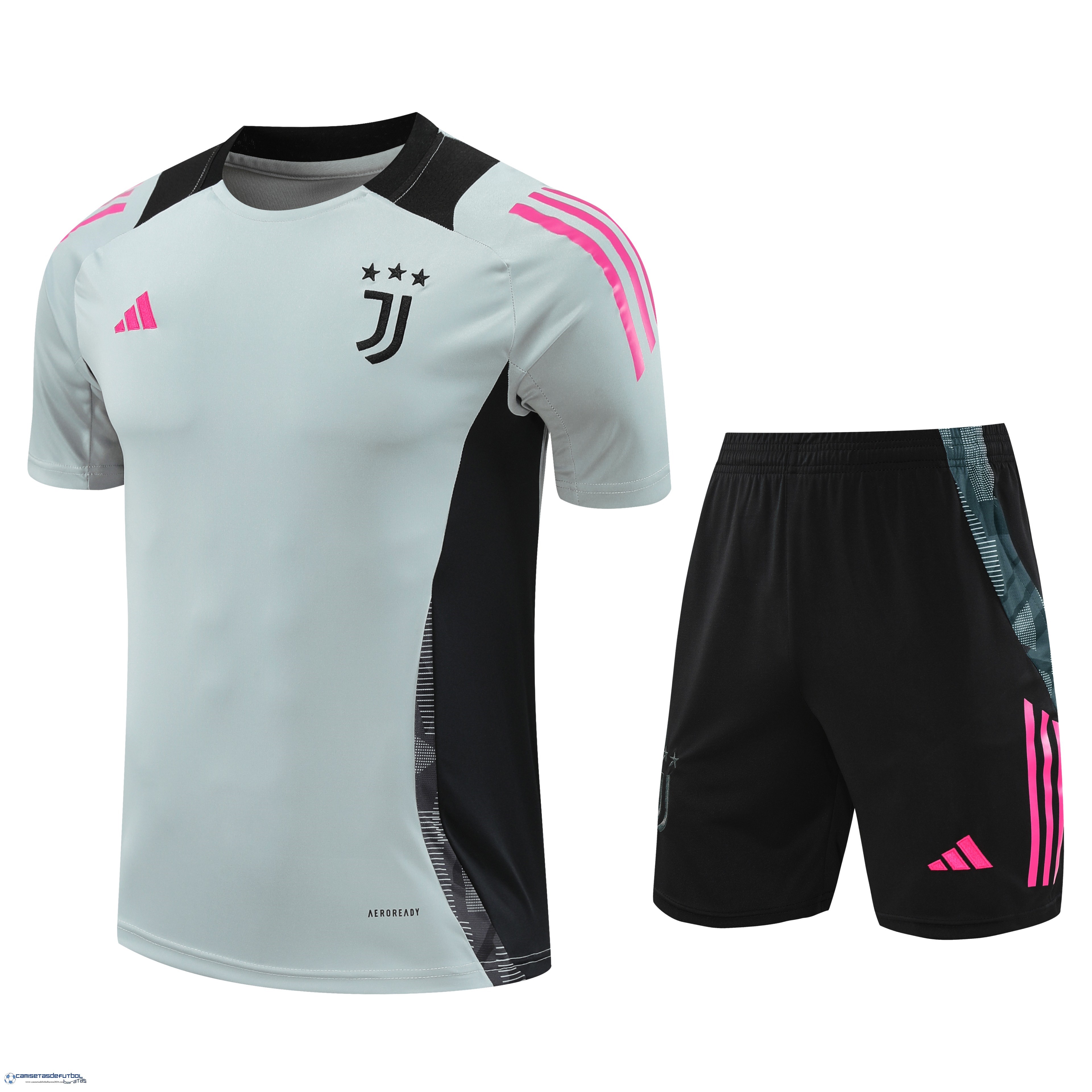 Entrenamiento Conjunto Completo Juventus Equipación 2024 2025 Gris Negro