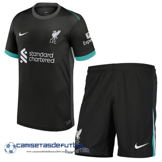 Segunda Conjunto De Niños Liverpool Equipación 2024 2025 Negro