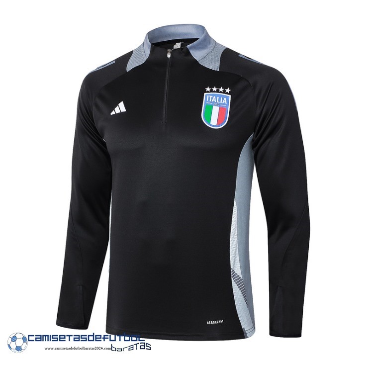 Sudadera Entrenamiento Italia Equipación 2024 Negro Gris