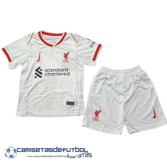 Tercera Conjunto De Niños Liverpool Equipación 2024 2025 Blanco